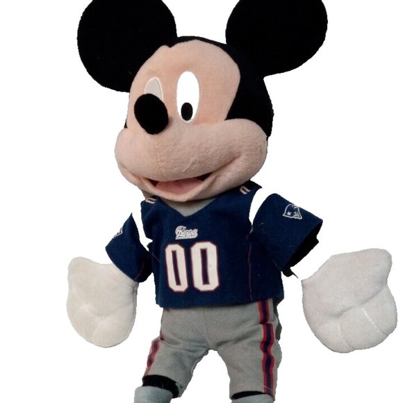 Disney Mickey Mouse New England Patriots NFL Football Stuff Animal Plush - Picture 1 of 3